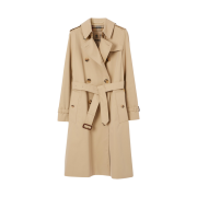 (W) Burberry Kensington Heritage Trench Coat Honey