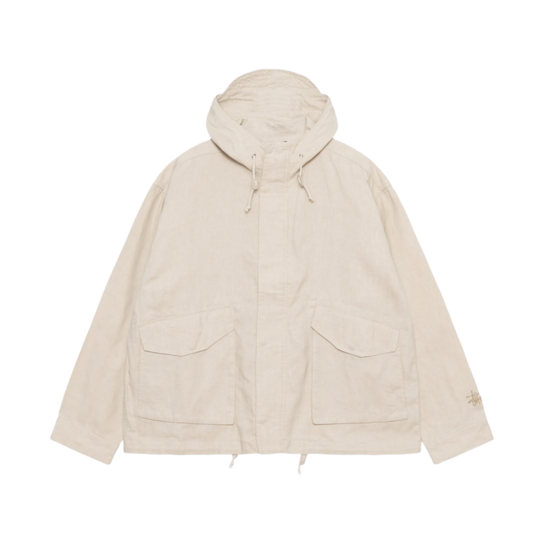 스투시 왁스드 리넨 숏 파카 내츄럴