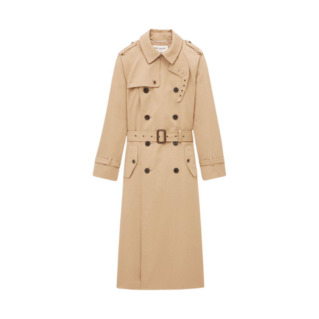 생로랑 트렌치 코트 개버딘 세이블(Saint Laurent Trench Coat In Gabardine Sable) - 2
