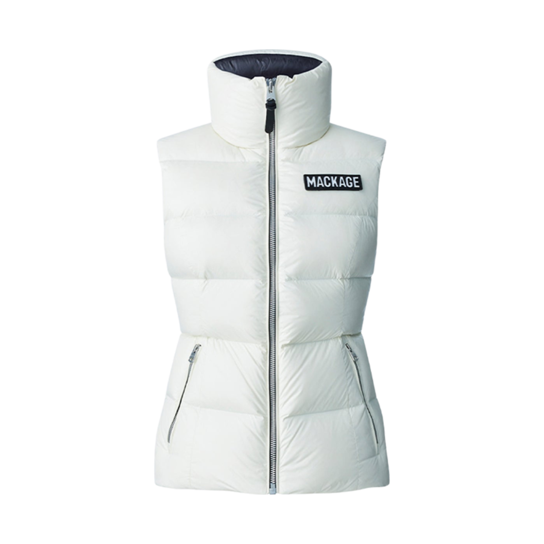 (W) 맥카지 차야 러스트러스 라이트 다운 베스트 크림((W) Mackage Chaya Lustrous Light Down Vest Cream)