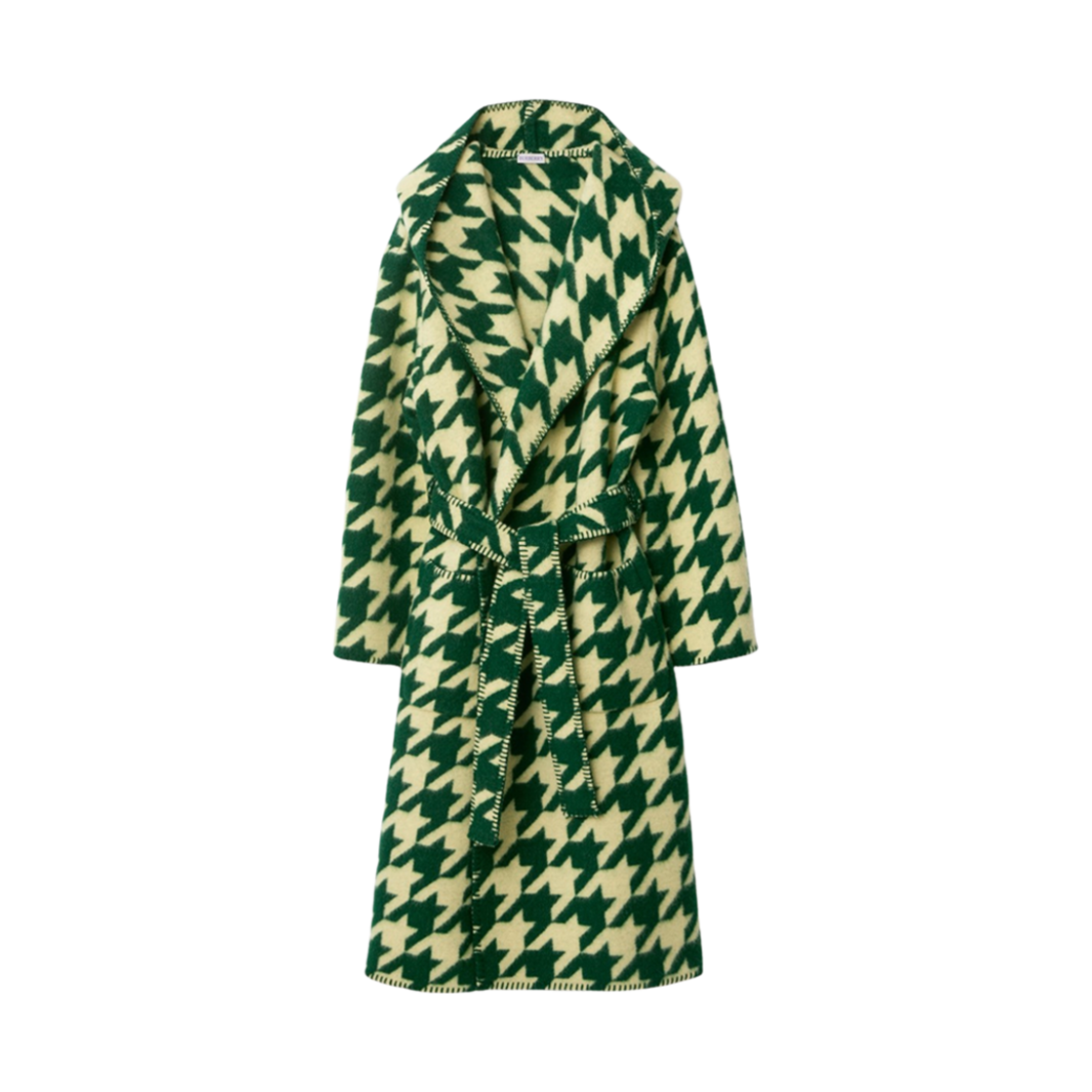 버버리 하운드투쓰 울 로브 아이비(Burberry Houndstooth Wool Robe Ivy) - 1