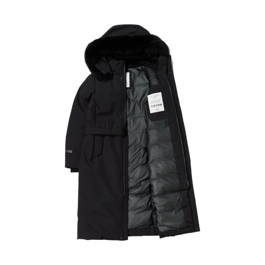 (W) 아이더 라헨느 캐시미어 롱 다운 자켓 블랙((W) Eider La Reine Cashmere Long Down Jacket Black) - 3