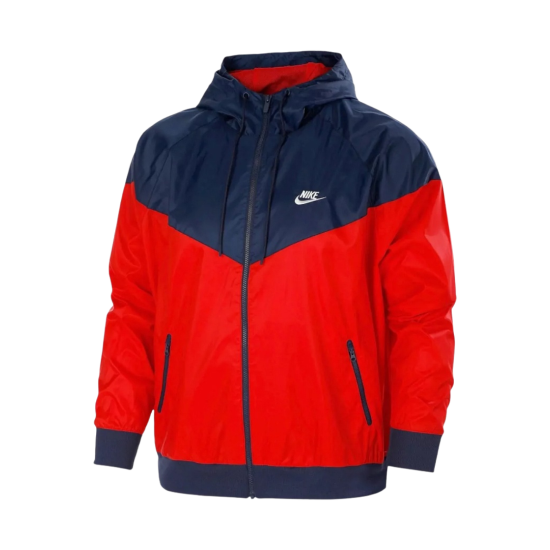 나이키 NSW 윈드러너 후드 자켓 유니버시티 레드 미드나잇 네이비 - 아시아(Nike NSW Windrunner Hooded Jacket University Red Midnight Navy - Asia)