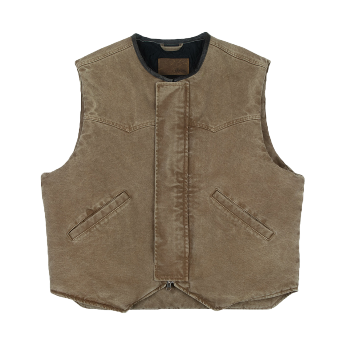 24ep3JK0022 Gatherlazy Hard Canvas Western Vest Beige
