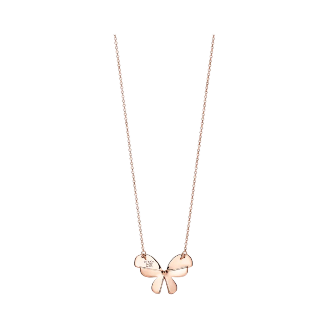 티파니 앤 코 리턴 투 티파니 러브 버그 버터플라이 펜던트 실버 앤 로즈 골드(Tiffany & Co. Return to Tiffany Love Bugs Butterfly Pendant Silver & Rose Gold) - 2