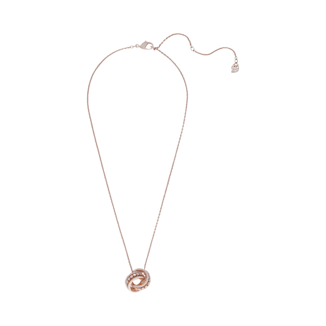 (W) 스와로브스키 퍼더 펜던트 화이트 로즈 골드 플래팅((W) Swarovski Further Pendant White Rose Gold Plated) - 1