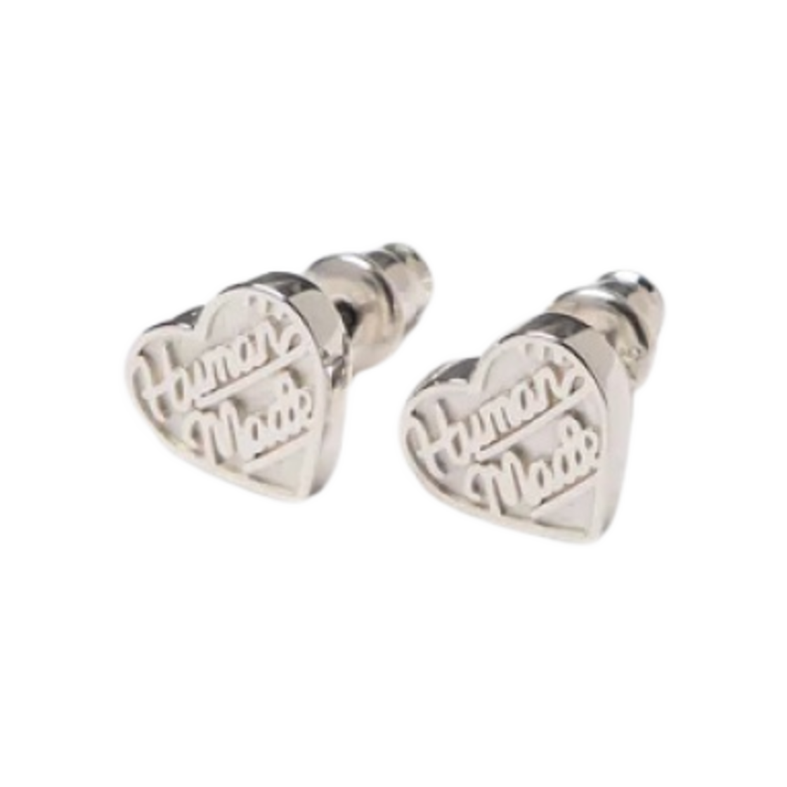 HM28GD069 Human Made Heart Silver Earring Silver - 대표 이미지 #1