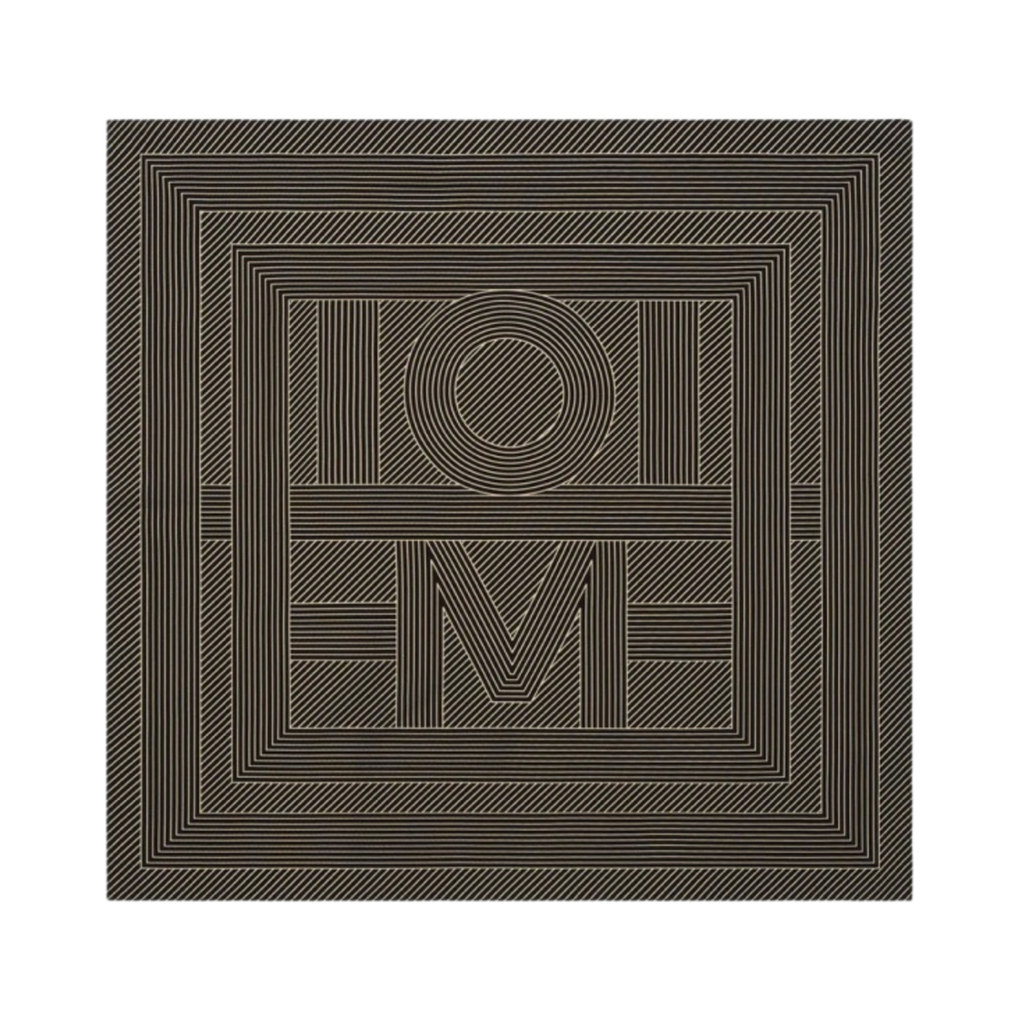 토템 스트라이프 모노그램 실크 스카프 블랙(Toteme Striped Monogram Silk Scarf Black)