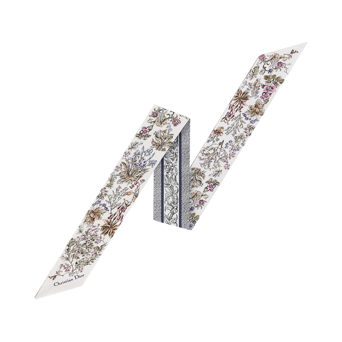 디올 밀레피오리 미차 스카프 화이트 블루(Dior Millefiori Mitzah Scarf White Blue)