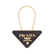 Prada Metal Keyring Black Gold