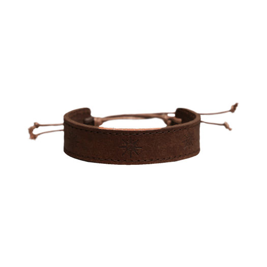 TBH52ABAB003DB TOWTOW.ARCHIVE Graphikos Leather Bracelet Dark Brown