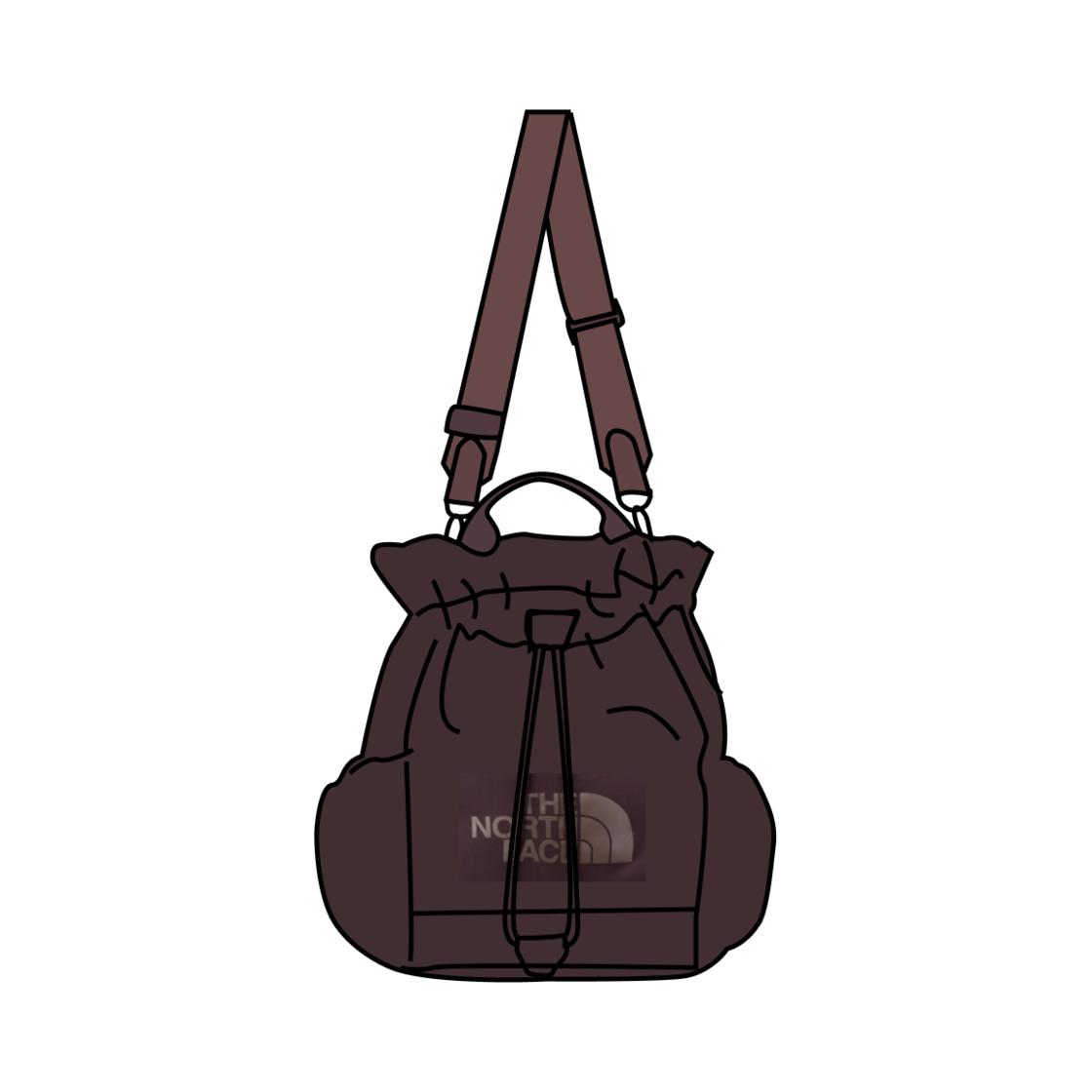 NN2PQ50L The North Face Bonney Pack Medium Dark Brown