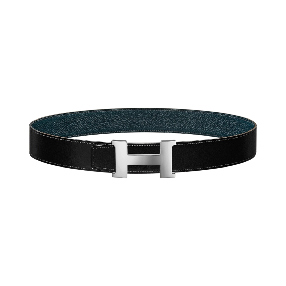 에르메스 콘스탄스 벨트 버클 & 리버서블 가죽 스트랩 38mm & 실버 누아 블루 드 프뤼스(Hermes Constance Belt Buckle & Reversible Leather Strap 38mm & Silver Noir Bleu De Prusse) - 1