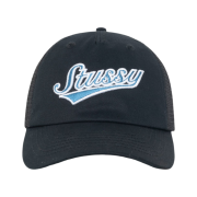 Stussy Low Profile Athletic Trucker Snapback Black