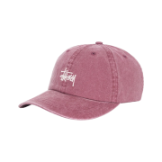 Stussy Washed Stock Low Pro Cap Burgundy