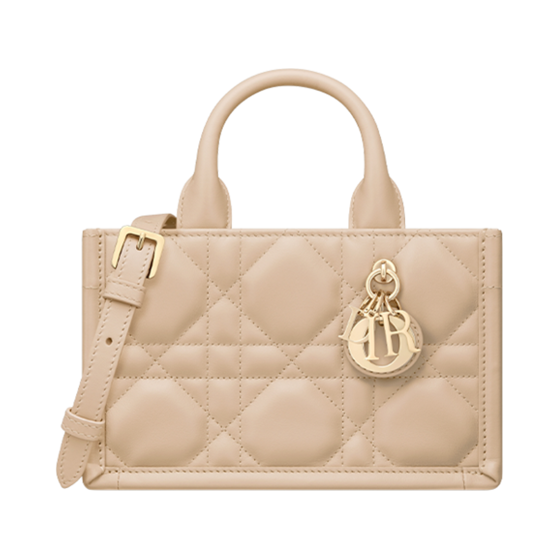 S5573OWHP-M51U Dior Book Tote Mini Bag Macrocannage Calfskin Powder Beige