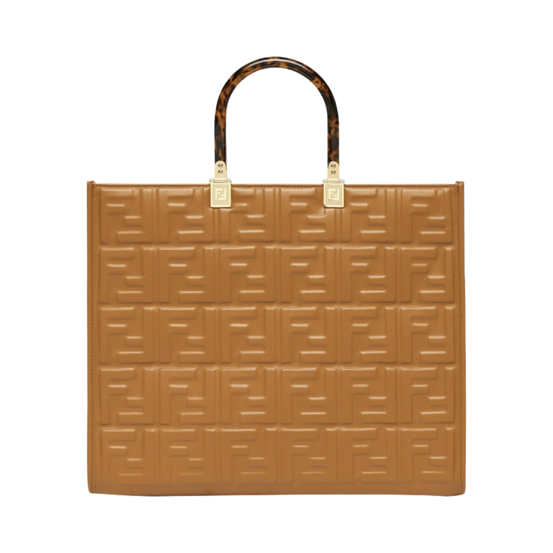 펜디 선샤인 미디움 레더 쇼퍼백 브라운(Fendi Sunshine Medium Leather Shopper Brown) - 4