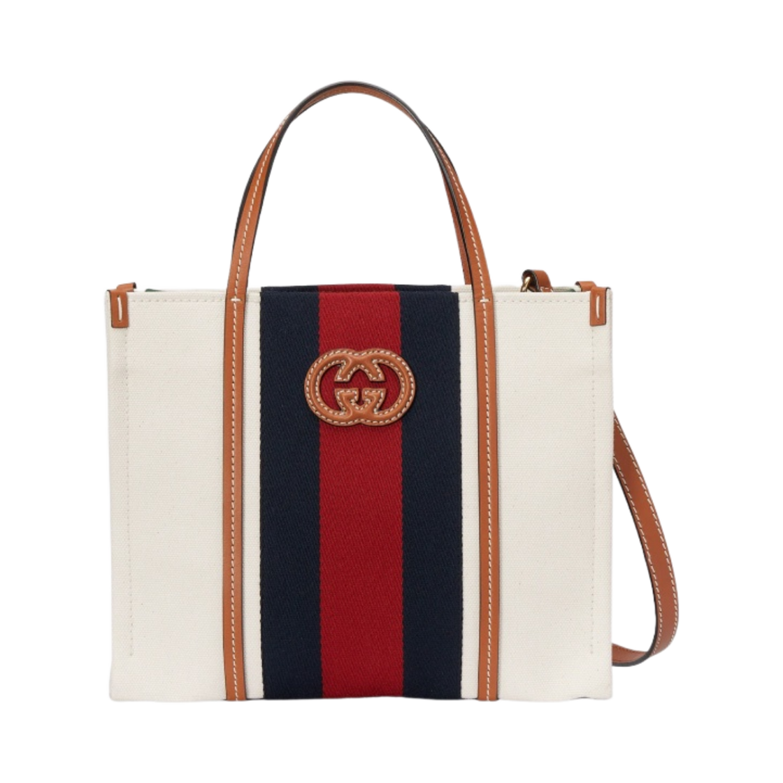 구찌 스몰 인터로킹 G 토트백 화이트(Gucci Small Interlocking G Tote Bag White) - 1