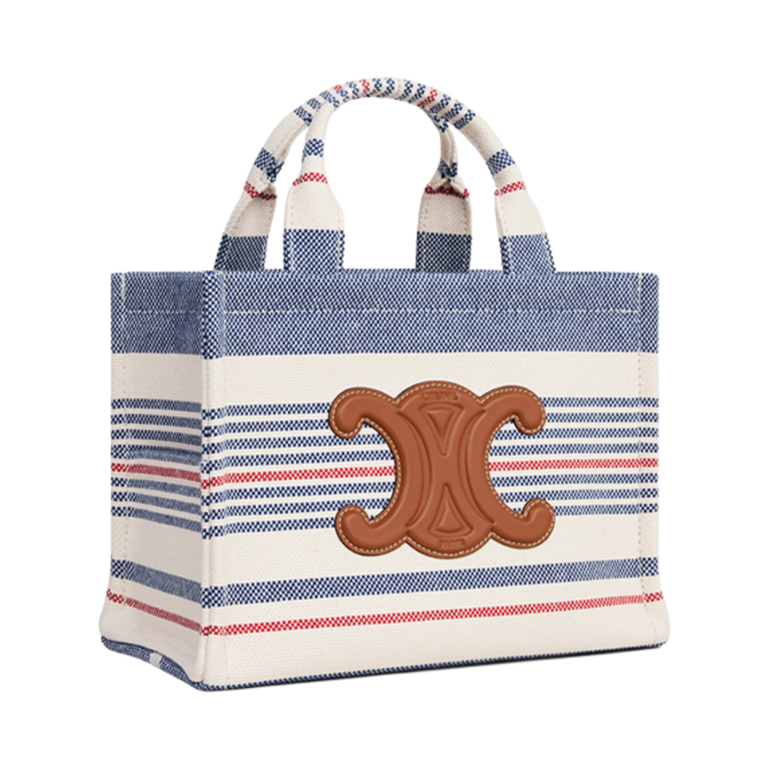 셀린느 스몰 카바스 타이스 스트라이프 텍스타일 앤 카프스킨 멀티컬러(Celine Small Cabas Thais in Striped Textile and Calfskin Multicolor) - 2