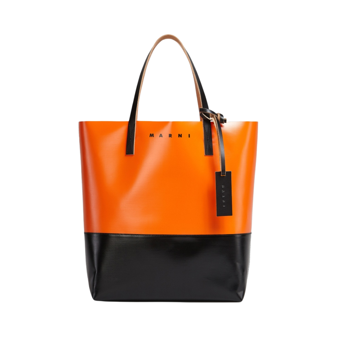 마르니 트라이베카 쇼핑백 캐롯 블랙(Marni Tribeca Shopping Bag Carrot Black) - 1