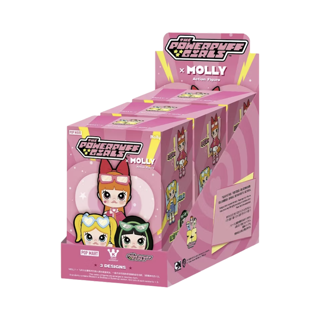 팝마트 몰리 x 파워퍼프걸 시리즈 BJD 미개봉 랜덤박스 (3개입)(Pop Mart Molly x Powerpuff Girls Series BJD Sealed Case (3 Blind Boxes))