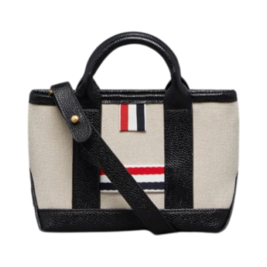 UAG176A-F0492-001 Thom Browne Cotton Canvas Mini Tool Tote Black