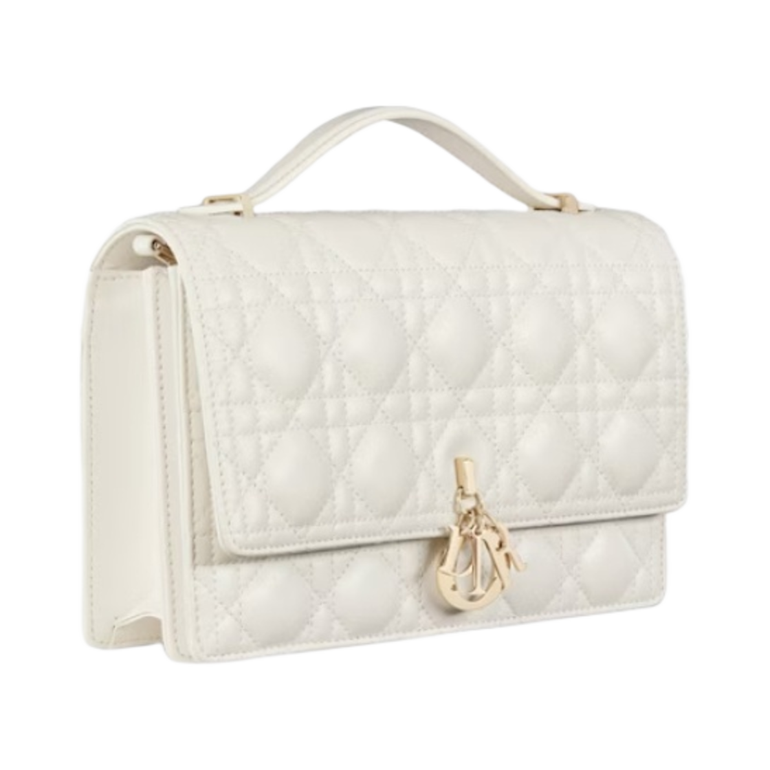디올 미스 디올 까나쥬 램스킨 탑 핸들백 라떼(Dior Miss Dior Cannage Lambskin Top Handle Bag Latte) - 2