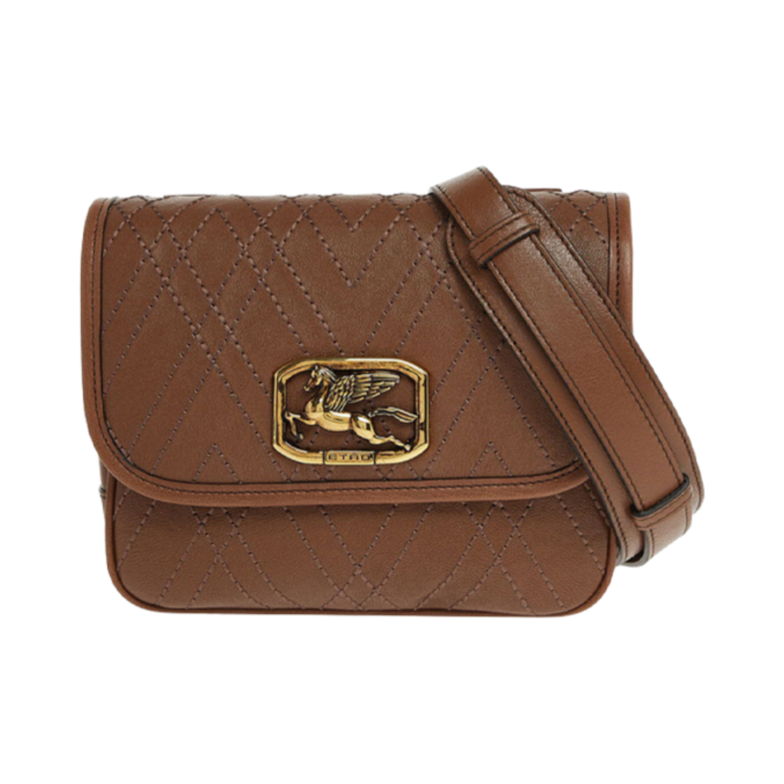 1N3867697150 Etro Pegasus Shoulder Bag Brown