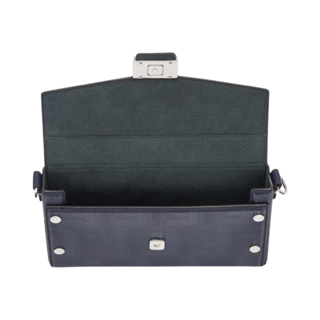 펜디 레더 바게트 소프트 트렁크백 블루(Fendi Baguette Soft Trunk Leather Bag Blue) - 3