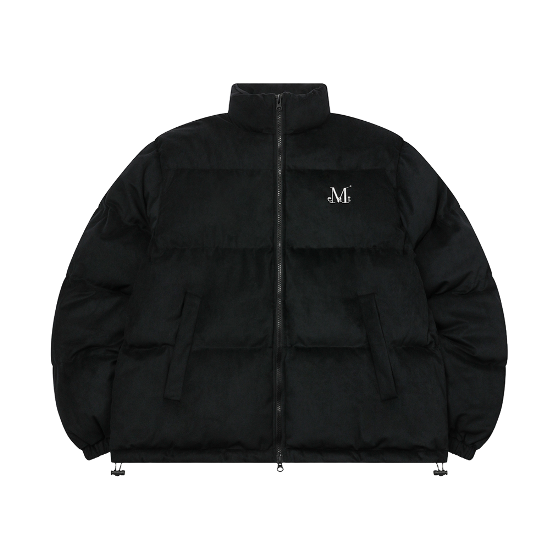 P00000ST_BK MUCENT Pillus Over-Fit Velvet Short Padding Black