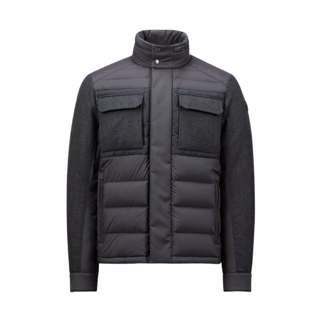 J2-091-1A00046-596K7-927 Moncler Vallanta Short Down Jacket Dark Grey - 24FW
