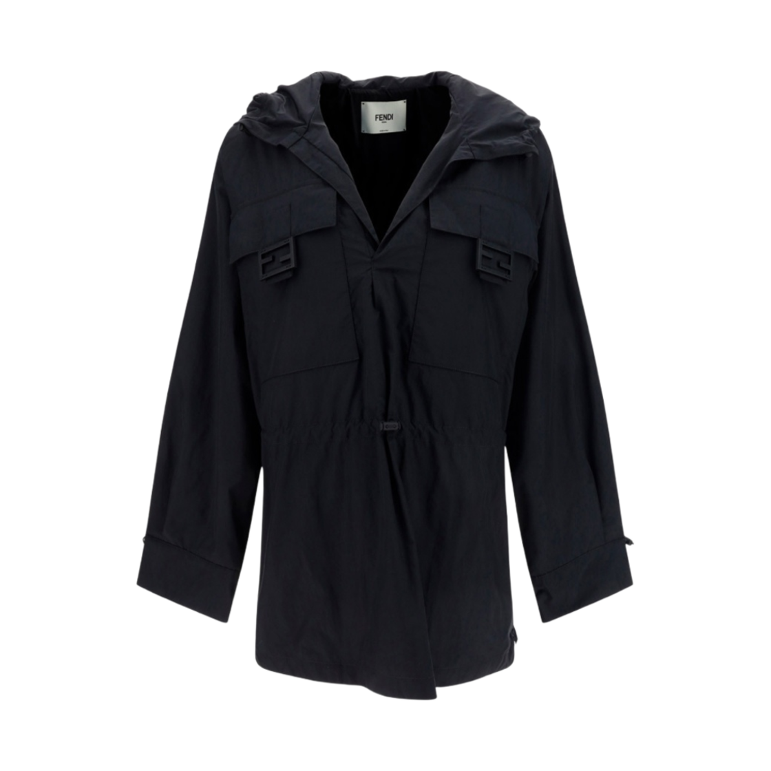 (W) 펜디 나일론 아노락 블루종 블랙((W) Fendi Nylon Anorak Blouson Black)