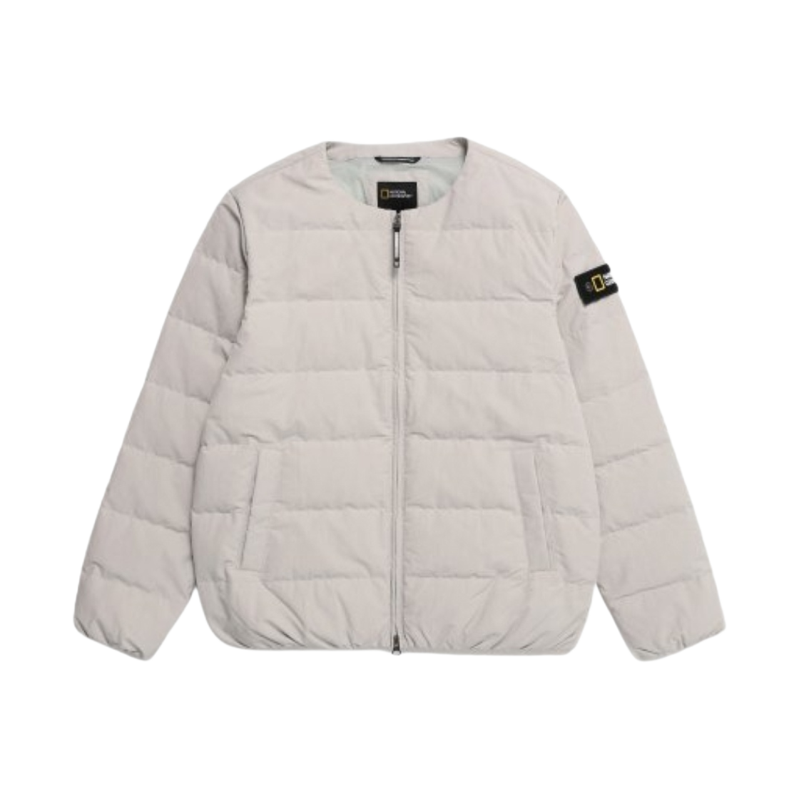 N234UDW920 National Geographic Heron U Neck Lightweight Down Jumper Beige