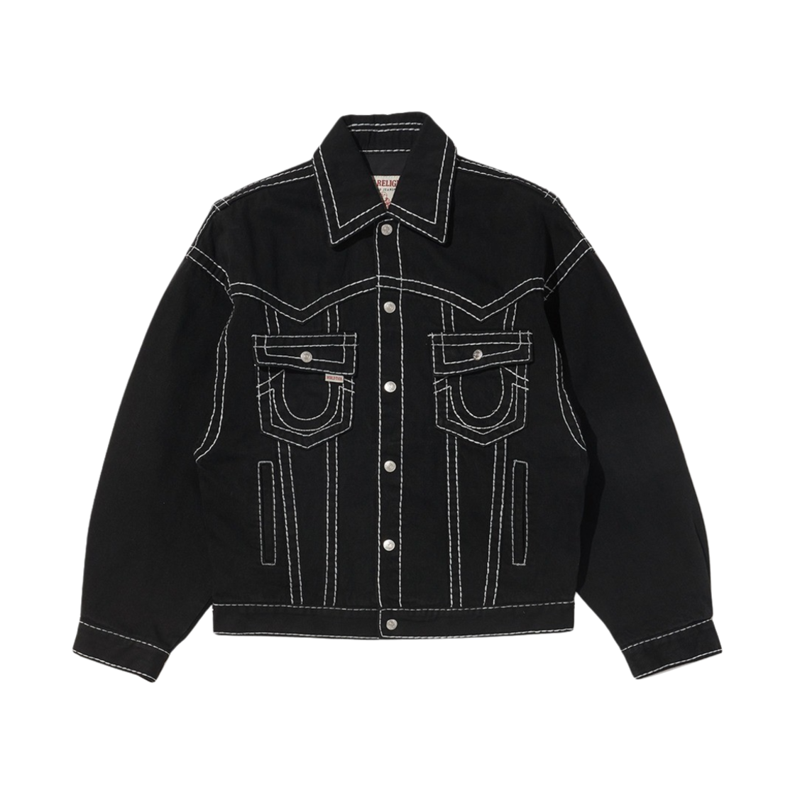 트루릴리젼 빅 티 오리진 트러커 자켓 블랙(True Religion Big T Origin Trucker Jacket Black)