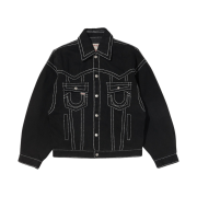 True Religion Big T Origin Trucker Jacket Black