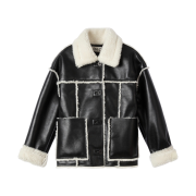 Enor Woman Vegan Leather Cutting Mustang Black