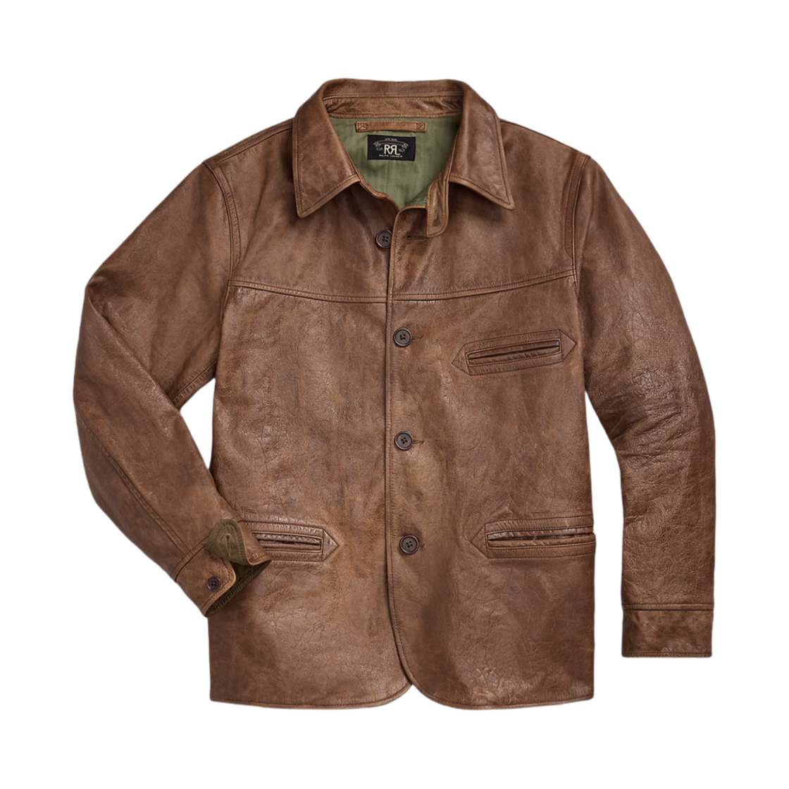 더블알엘 레더 카 코트 빈티지 탄(Double RL Leather Car Coat Vintage Tan)