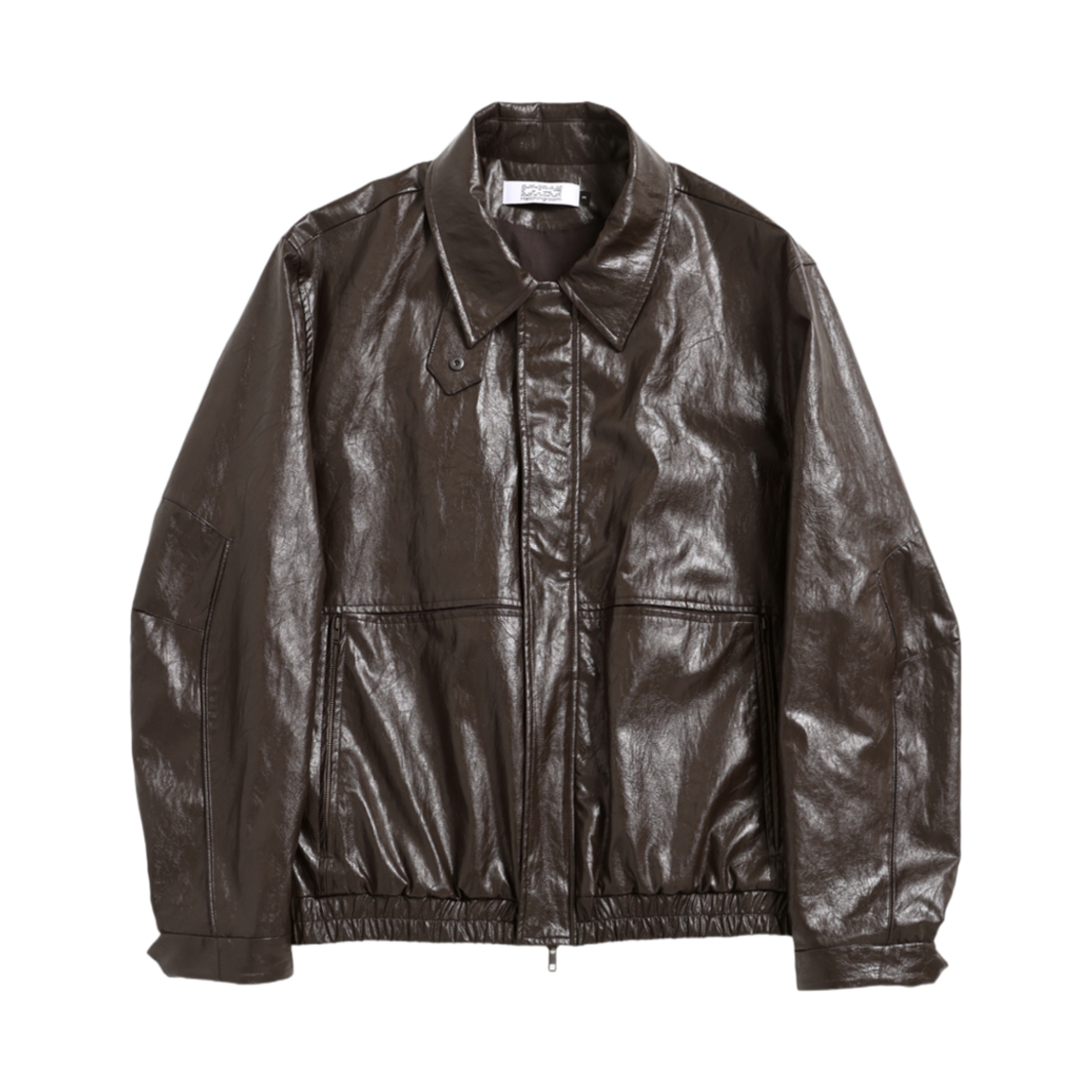 해칭룸 드리즐러 포우 레더 자켓 다크 브라운(Hatchingroom Drizzler Faux Leather Jacket Dark Brown)