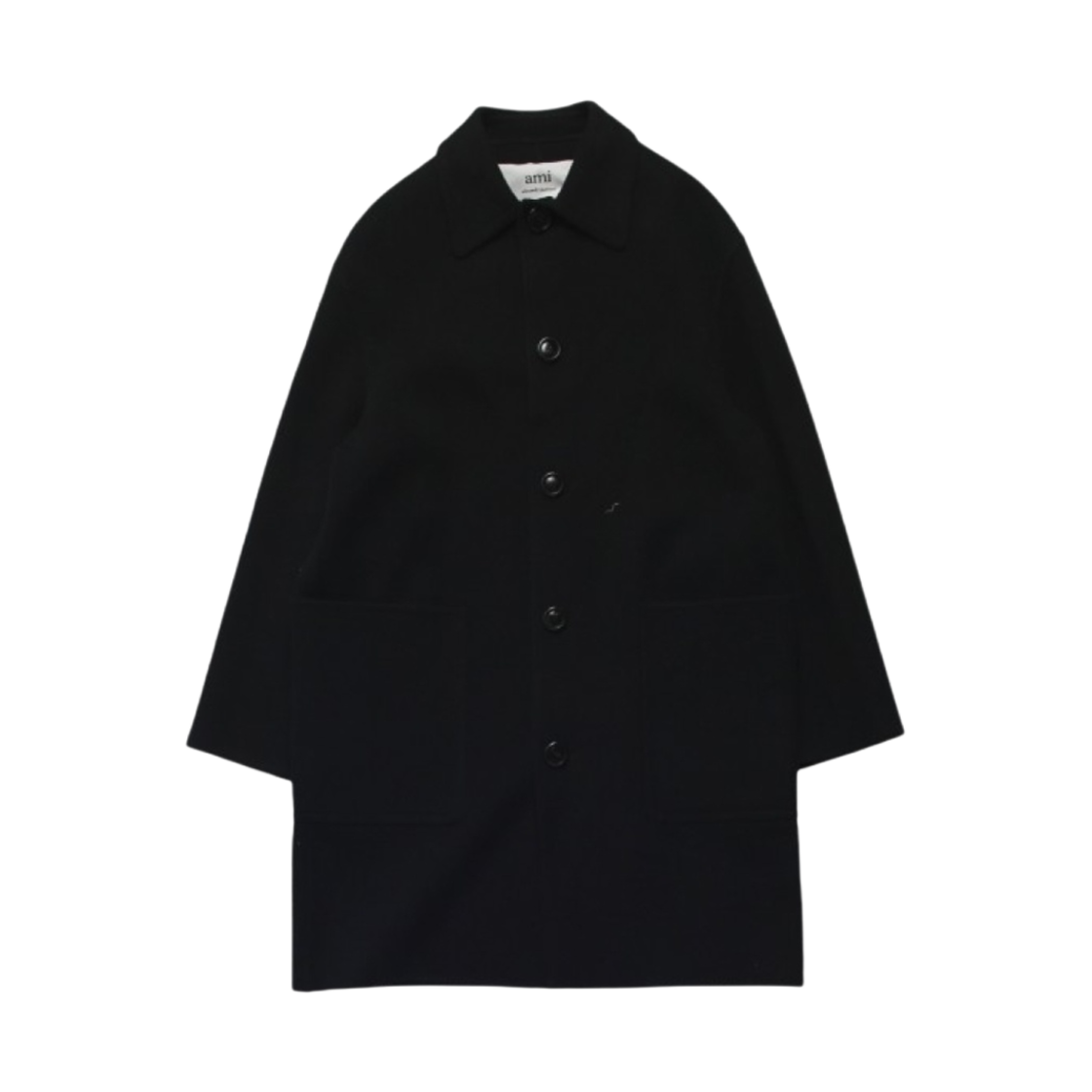 UCO002-251-001 AMI Double Face Wool Coat Black