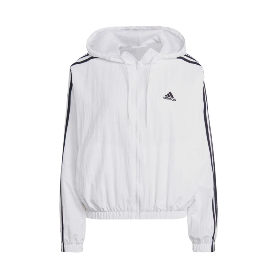 Adidas (W) Adidas Essential 3-Stripes Woven Windbreaker Jacket White - KR Sizing · XS