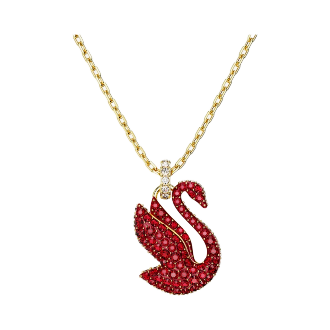 (W) 스와로브스키 아이코닉 스완 미디움 팬던트 레드 골드 플래팅((W) Swarovski Iconic Swan Medium Pendant Red Gold Plated) - 2