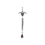 Balenciaga Goth Sword Earrings Silver