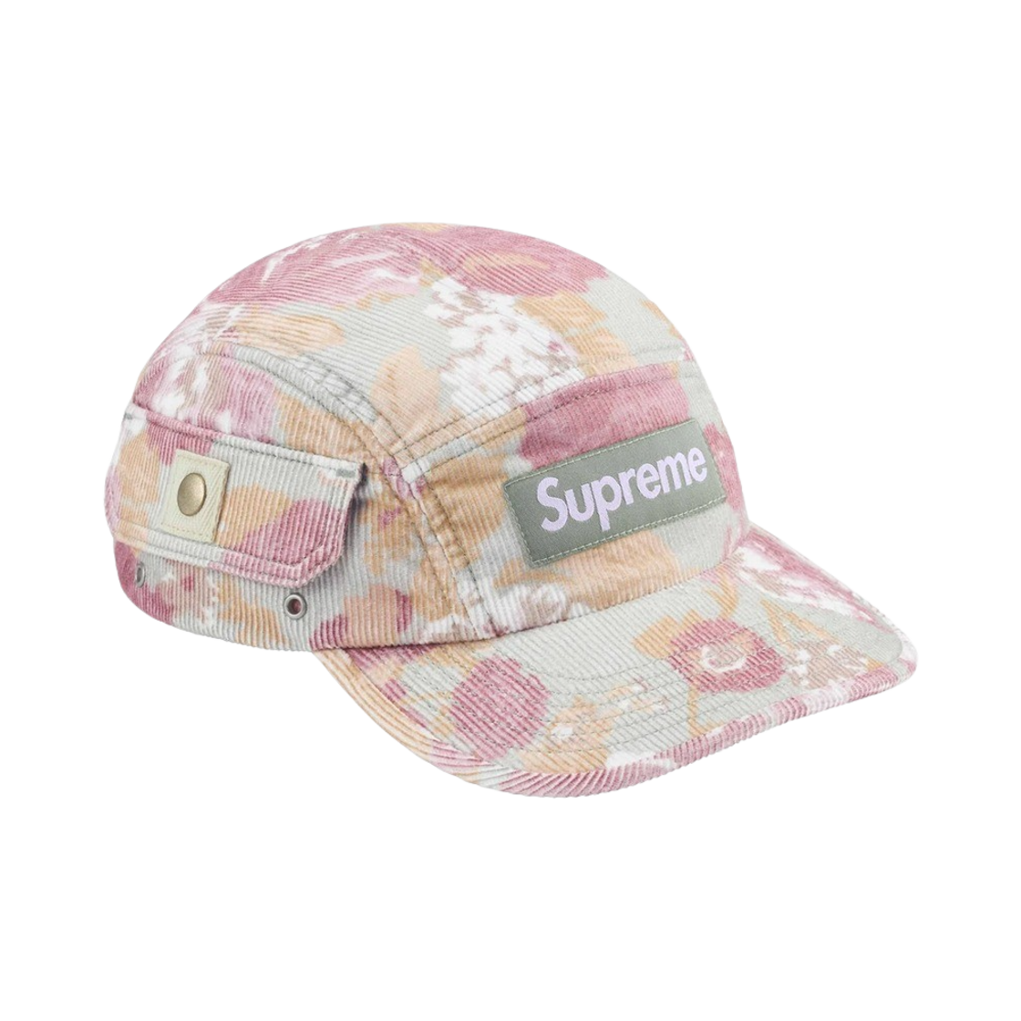 KM4AHTCSP69LP Supreme Corduroy Pocket Camp Cap Floral