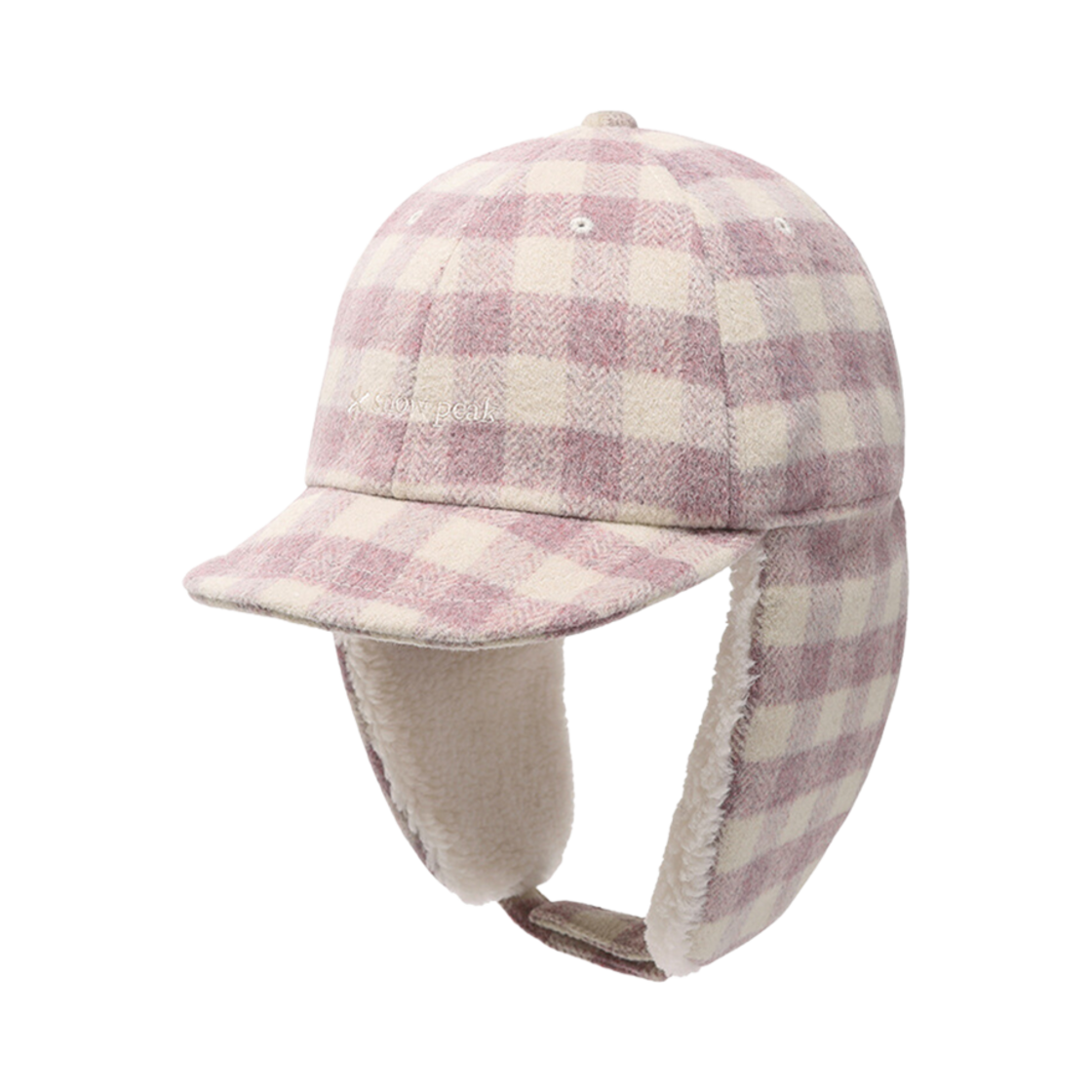 S24WUFBC67PK Snow Peak Wool Buckle Ear Cap Pink