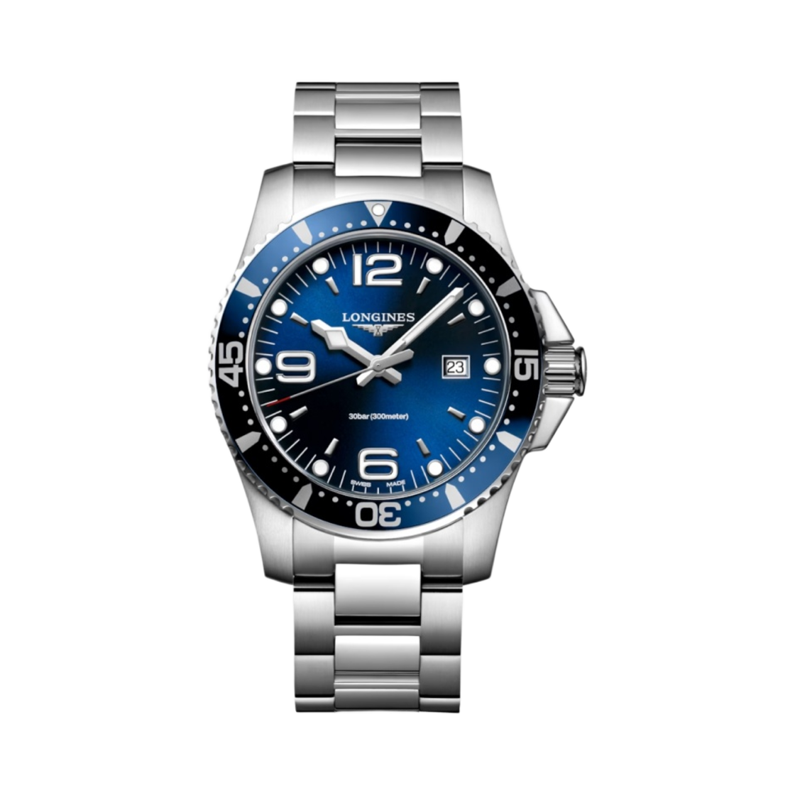 론진 하이드로콘퀘스트 쿼츠 44mm 스테인리스 스틸 선레이 블루(Longines Hydroconquest Quartz 44mm Stainless Steel Sunray Blue)