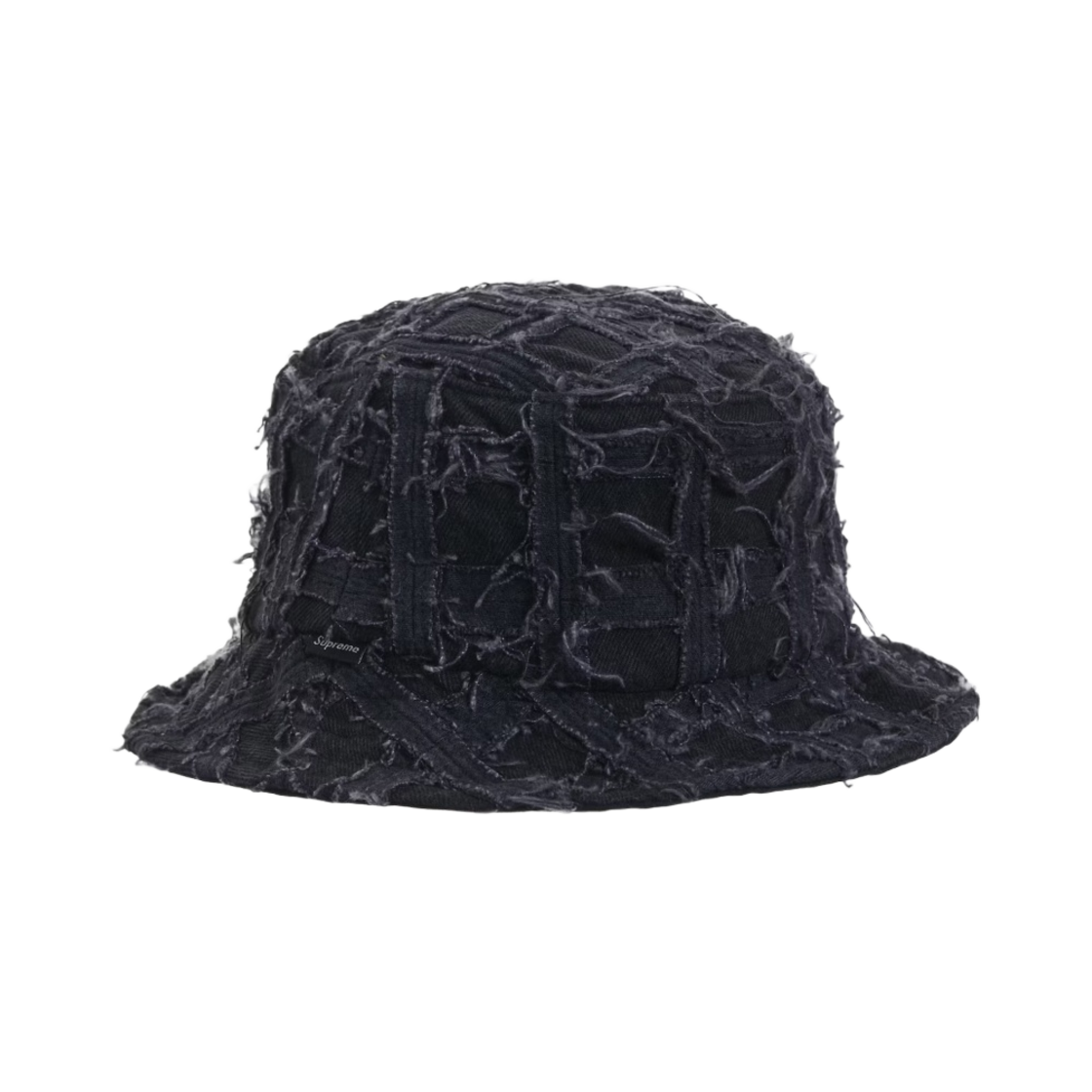 슈프림 프레이드 패치워크 데님 크러셔 워시드 블랙 - 23SS