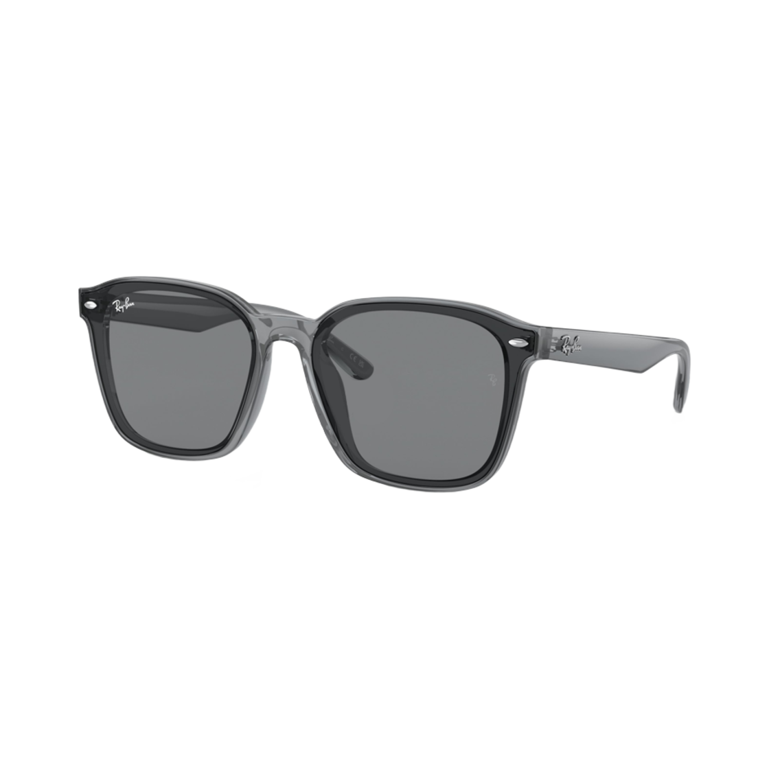 레이밴 RB4393D 폴리쉬드 투명 그레이 프레임 그레이 클래식 렌즈 로우 브릿지 핏(Ray-Ban RB4392D Polished Transparent Grey Frame Grey Classic Lenses Low Bridge Fit)