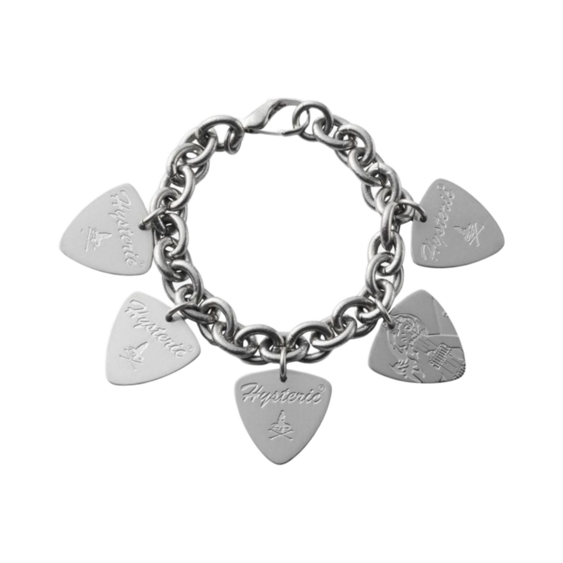 (W) 히스테릭 글래머 히스테릭 온 스컬 픽 브레이슬릿 실버((W) Hysteric Glamour Hysteric On Skull Pick Bracelet Silver)
