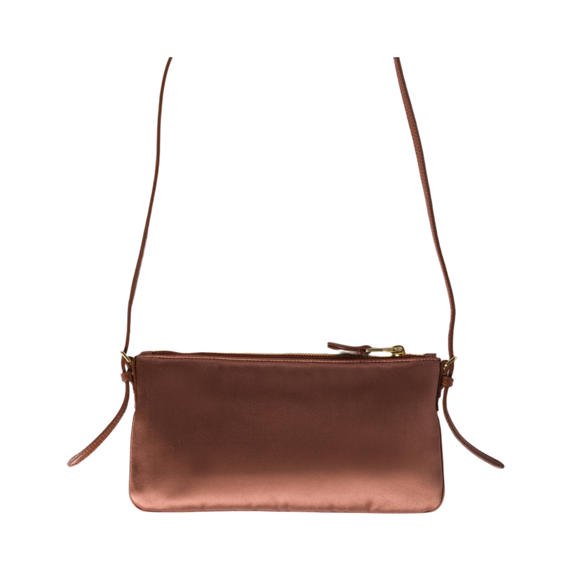 미우 미우 사틴 미니 파우치 코코아 브라운(Miu Miu Satin Mini Pouch Cocoa Brown) - 2