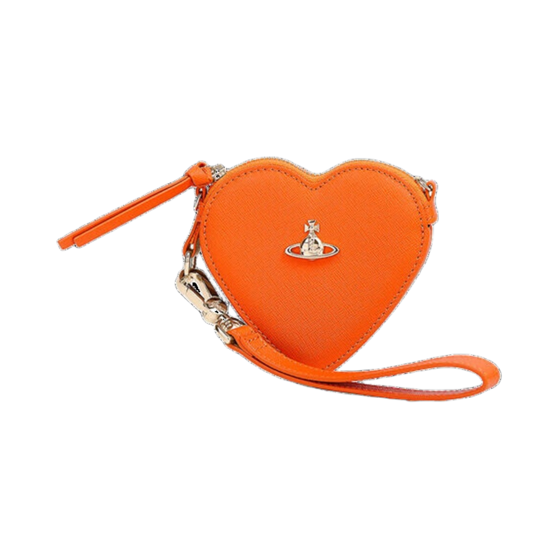 비비안 웨스트우드 사피아노 하트 리스틀릿 오렌지(Vivienne Westwood Saffiano Heart Wristlet Orange) - 1